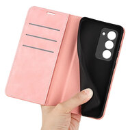 Oppo A5 5G Hoesje - MobyDefend Luxe Wallet Bookcase (Magnetische Sluiting) - Roze