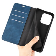 Motorola Edge 60 Pro Hoesje - MobyDefend Luxe Wallet Bookcase (Magnetische Sluiting) - Blauw