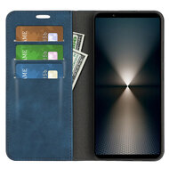 Sony Xperia 1 VII Hoesje - MobyDefend Luxe Wallet Bookcase (Magnetische Sluiting) - Blauw