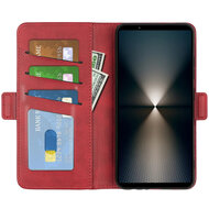 Sony Xperia 1 VII Hoesje - MobyDefend Luxe Wallet Book Case (Sluiting Zijkant) - Rood