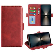 Sony Xperia 1 VII Hoesje - MobyDefend Luxe Wallet Book Case (Sluiting Zijkant) - Rood