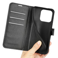 Motorola Edge 60 Pro Hoesje - MobyDefend Kunstleren Wallet Book Case (Sluiting Voorkant) - Zwart