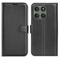 Motorola Edge 60 Pro Hoesje - MobyDefend Kunstleren Wallet Book Case (Sluiting Voorkant) - Zwart