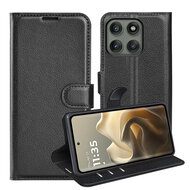 Motorola Edge 60 Pro Hoesje - MobyDefend Kunstleren Wallet Book Case (Sluiting Voorkant) - Zwart