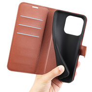 Motorola Edge 60 Pro Hoesje - MobyDefend Kunstleren Wallet Book Case (Sluiting Voorkant) - Bruin