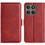 Motorola Edge 60 Pro Hoesje - MobyDefend Luxe Wallet Book Case (Sluiting Zijkant) - Rood
