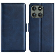 Motorola Edge 60 Pro Hoesje - MobyDefend Luxe Wallet Book Case (Sluiting Zijkant) - Blauw