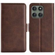 Motorola Edge 60 Pro Hoesje - MobyDefend Luxe Wallet Book Case (Sluiting Zijkant) - Bruin