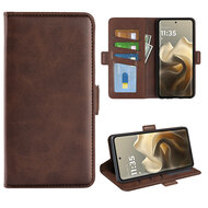 Motorola Edge 60 Pro Hoesje - MobyDefend Luxe Wallet Book Case (Sluiting Zijkant) - Bruin