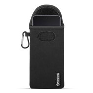 Hoesje voor OnePlus Nord 5 - MobyDefend Neopreen Pouch Met Karabijnhaak - Insteekhoesje - Riemlus Hoesje - Zwart