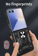 Samsung Galaxy Z Flip 7 Hoesje - MobyDefend Pantsercase Met Draaibare Ring - Goud