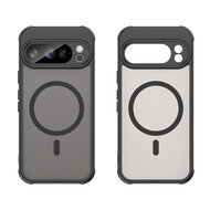 Google Pixel 10 Pro Hoesje - MobyDefend MagSafe Case Mat Transparant Met Gekleurde Rand - Zwart