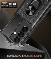 Samsung Galaxy Z Fold 7 Hoesje - MobyDefend Pantsercase Met Draaibare Ring - Ros&eacute;