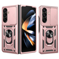 Samsung Galaxy Z Fold 7 Hoesje - MobyDefend Pantsercase Met Draaibare Ring - Ros&eacute;