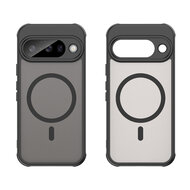 Google Pixel 10 Hoesje - MobyDefend MagSafe Case Mat Transparant Met Gekleurde Rand - Zwart