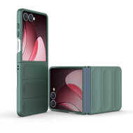 Samsung Galaxy Z Flip 7 Hoesje - MobyDefend TPU Gripcase - Groen