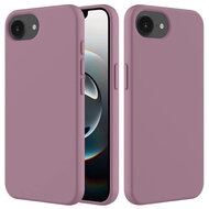 iPhone 16e Hoesje - MobyDefend Matte Siliconen Backcover - Paars