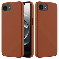 iPhone 16e Hoesje - MobyDefend Matte Siliconen Backcover - Terracotta