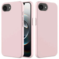 iPhone 16e Hoesje - MobyDefend Matte Siliconen Backcover - Roze