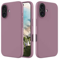 iPhone 16 Hoesje - MobyDefend Matte Siliconen Backcover - Paars