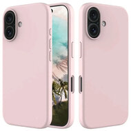 iPhone 16 Hoesje - MobyDefend Matte Siliconen Backcover - Roze