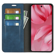 Google Pixel 10 / Google Pixel 10 Pro Hoesje - MobyDefend Luxe Wallet Bookcase (Magnetische Sluiting) - Blauw