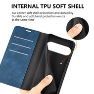 Google Pixel 10 / Google Pixel 10 Pro Hoesje - MobyDefend Luxe Wallet Bookcase (Magnetische Sluiting) - Grijs