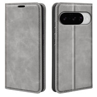 Google Pixel 10 / Google Pixel 10 Pro Hoesje - MobyDefend Luxe Wallet Bookcase (Magnetische Sluiting) - Grijs