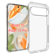 Google Pixel 10 / Google Pixel 10 Pro Hoesje - MobyDefend Transparante Shockproof TPU Backcover - Verstevigde Hoeken - Volledig Doorzichtig