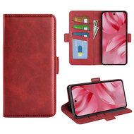 Google Pixel 10 / Google Pixel 10 Pro Hoesje - MobyDefend Luxe Wallet Book Case (Sluiting Zijkant) - Rood