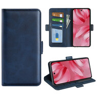 Google Pixel 10 / Google Pixel 10 Pro Hoesje - MobyDefend Luxe Wallet Book Case (Sluiting Zijkant) - Blauw
