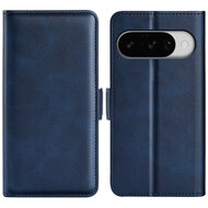Google Pixel 10 / Google Pixel 10 Pro Hoesje - MobyDefend Luxe Wallet Book Case (Sluiting Zijkant) - Blauw