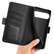 Google Pixel 10 / Google Pixel 10 Pro Hoesje - MobyDefend Luxe Wallet Book Case (Sluiting Zijkant) - Zwart