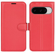 Google Pixel 10 / Google Pixel 10 Pro Hoesje - MobyDefend Kunstleren Wallet Book Case (Sluiting Voorkant) - Rood