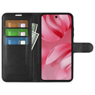 Google Pixel 10 / Google Pixel 10 Pro Hoesje - MobyDefend Kunstleren Wallet Book Case (Sluiting Voorkant) - Zwart