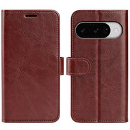 Google Pixel 10 / Google Pixel 10 Pro Hoesje - MobyDefend Wallet Book Case (Sluiting Achterkant) - Bruin