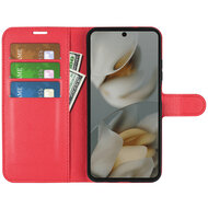 Google Pixel 10 Pro XL Hoesje - MobyDefend Kunstleren Wallet Book Case (Sluiting Voorkant) - Rood