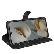 Google Pixel 10 Pro XL Hoesje - MobyDefend Kunstleren Wallet Book Case (Sluiting Voorkant) - Zwart