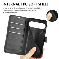 Google Pixel 10 Pro XL Hoesje - MobyDefend Kunstleren Wallet Book Case (Sluiting Voorkant) - Bruin