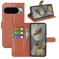 Google Pixel 10 Pro XL Hoesje - MobyDefend Kunstleren Wallet Book Case (Sluiting Voorkant) - Bruin