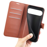 Google Pixel 10 Pro XL Hoesje - MobyDefend Kunstleren Wallet Book Case (Sluiting Voorkant) - Bruin