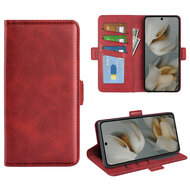 Google Pixel 10 Pro XL Hoesje - MobyDefend Luxe Wallet Book Case (Sluiting Zijkant) - Rood