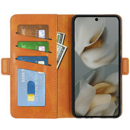 Google Pixel 10 Pro XL Hoesje - MobyDefend Luxe Wallet Book Case (Sluiting Zijkant) - Lichtbruin