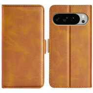 Google Pixel 10 Pro XL Hoesje - MobyDefend Luxe Wallet Book Case (Sluiting Zijkant) - Lichtbruin