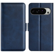 Google Pixel 10 Pro XL Hoesje - MobyDefend Luxe Wallet Book Case (Sluiting Zijkant) - Blauw