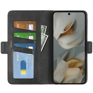 Google Pixel 10 Pro XL Hoesje - MobyDefend Luxe Wallet Book Case (Sluiting Zijkant) - Zwart