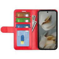 Google Pixel 10 Pro XL Hoesje - MobyDefend Wallet Book Case (Sluiting Achterkant) - Rood