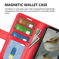 Google Pixel 10 Pro XL Hoesje - MobyDefend Wallet Book Case (Sluiting Achterkant) - Rood