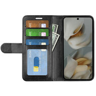 Google Pixel 10 Pro XL Hoesje - MobyDefend Wallet Book Case (Sluiting Achterkant) - Zwart