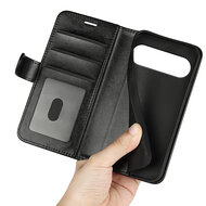 Google Pixel 10 Pro XL Hoesje - MobyDefend Wallet Book Case (Sluiting Achterkant) - Zwart